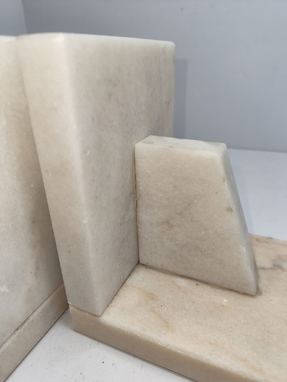Art Deco Buchstützen Set – Dekorative Objekte, Marble (photo 4 of 8)