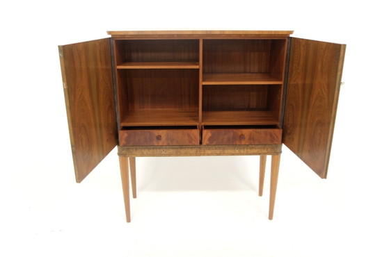 Modern Scandinavisch Notenhouten Dressoir van Reiners, Mjölby, Zweden, jaren 30, Scandinavian (foto 7 van 8)