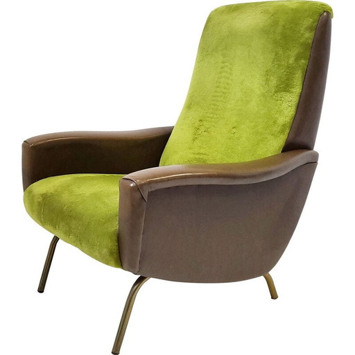 Poltrona vintage verde, 1960
