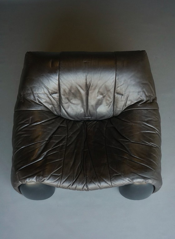 Image 1 of Amak Lounge Chair aus braunem Leder von Annie Hieronimus für Cinna, 1980er Jahre