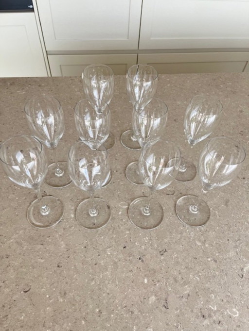 10 bicchieri da vino bianco in cristallo Baccarat - St Rémy
