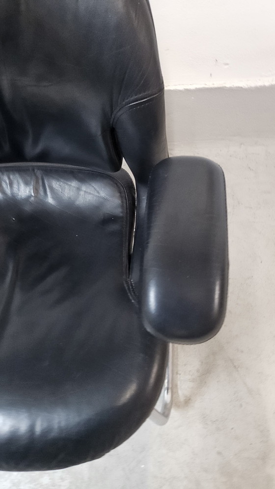 Image 1 of Mid Century Design sillón de cuero sillón Hermann Miller negro