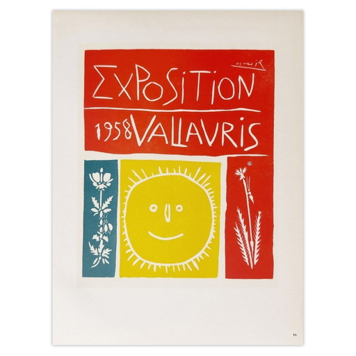 Pablo PICASSO AF 1958 - Plakat der Ausstellung Vallauris 1959