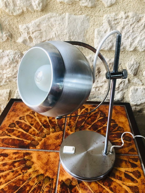 Image 1 of Lampe de table vintage style milieu du siècle, à globe oculaire réglable, années 1970