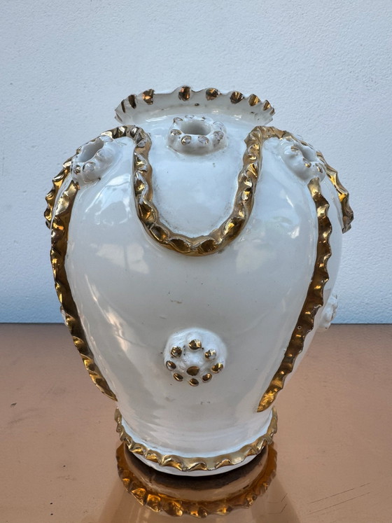 Vaso pique fleurs Émile Tessier Malicorne anni '50 – Vasi, Ceramica (photo 7 of 15)