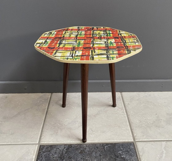 Small 8 Sided Plant Table In Multicolor 1960s – Plastic, Wood (photo 2 of 10)