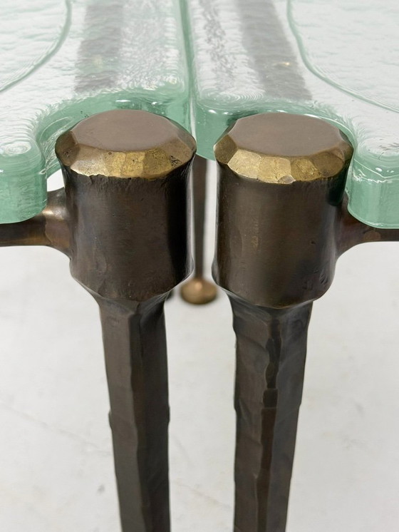 Image 1 of Set di 2 tavolini laterali/tavolini da caffè brutalisti degli anni '80 di Lothar Klute, Germania