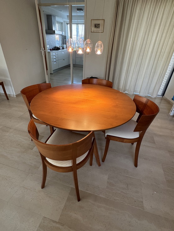 Image 1 of Tonon Dining Table with Insert Top + 6 Chairs