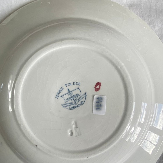 Image 1 of 6 piatti fondi Creil e Montereau, modello Toledo, terracotta antica