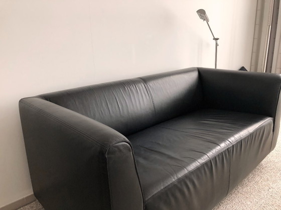 Image 1 of Sofá de dos plazas de cuero negro Gelderland 4800 Henk Vos