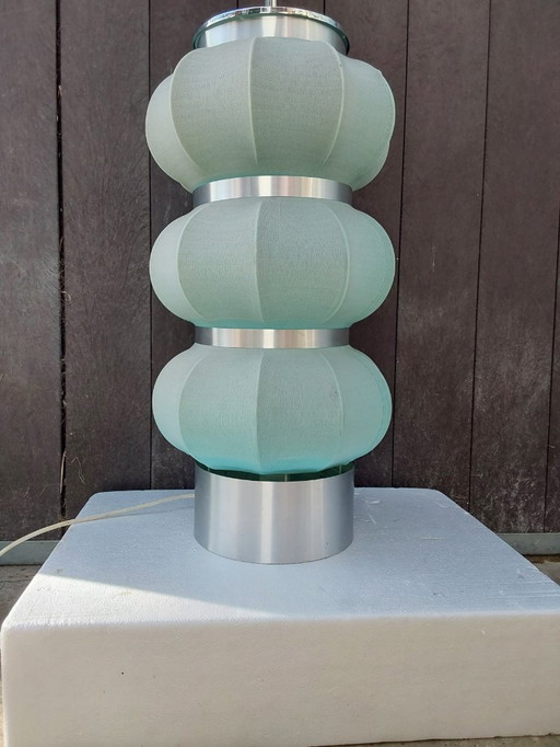 Danese Castiglione Enzo Mari mushroom style type floor lamp space agelamp fabric