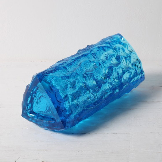 Image 1 of Vintage Ice Blue Glass Vase Moravia by Vladislav Urban: Mid-Century Modern Czech Design