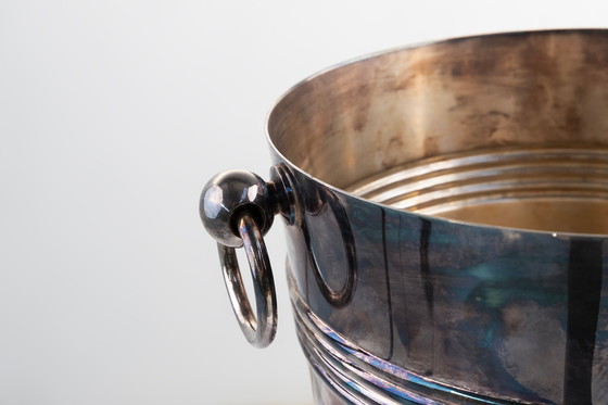 Image 1 of Silver-Plated Champagne Bucket Marked Christofle France, 1950s