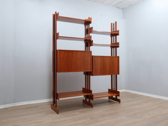 Image 1 of Mid-Century Italian teak bookcase / room divider AV Arredamenti 1960s