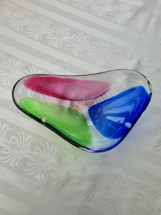 Image 1 of Original F&M Ballerina Murano Sommerso Bowl 32 x 20 cm