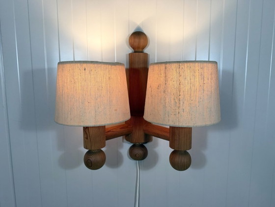 Image 1 of Uno Kristiansson wall lamp Pinus for Luxus Sweden 1970s