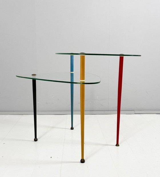 Image 1 of Side table by Edoardo Paoli, model: Arlecchino for Vitrex, Milan/Italy, 1950s