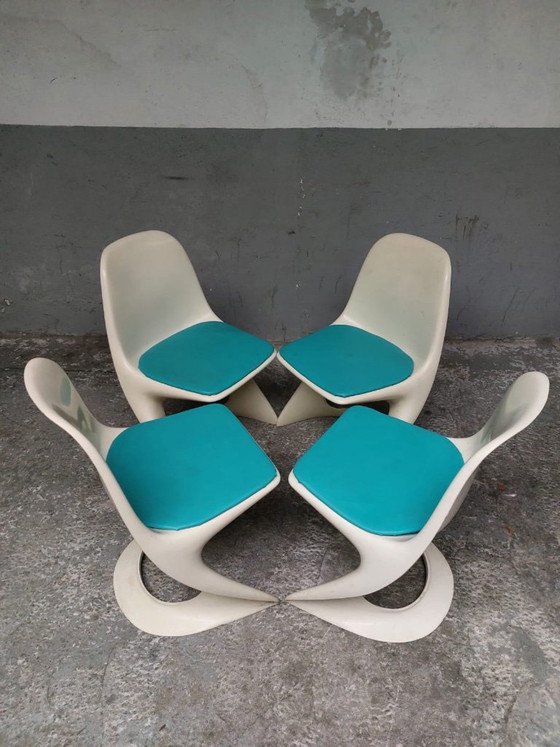 4 chaises Casalino vintage de style Space Age, conçues par Alexander Begge pour Casala. (photo 8 of 33)