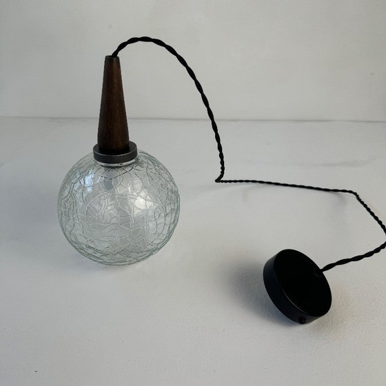 Image 1 of PAIRE SUSPENSIONS EN VERRE TEXTURE VINTAGE