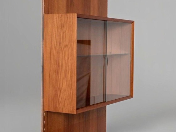 1/3 Poul Cadovius Royal System Shelving unit with Vitrine Teak 50s 60s, Glass, Wood, Brown, Vintage (photo 3 of 5)
