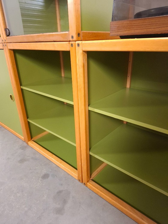 Design Flötotto Profilsystem Mobile modulare – 6 parti – Faggio verde, mobile LP, mobile 3 – Credenze alte (photo 16 of 24)