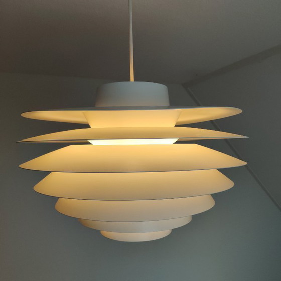 Image 1 of great white pendant lamp by Sven Middelboe Verona 485