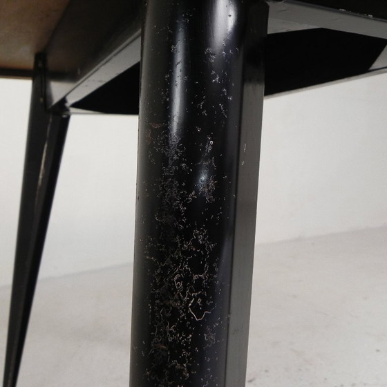 Image 1 of Henri Julien bistro table, Model Tolix T55 with Formica top, 1950s