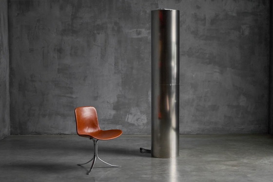 Image 1 of Monumental Stainless-Steel Uplighters by Targetti, Italy, 1970s