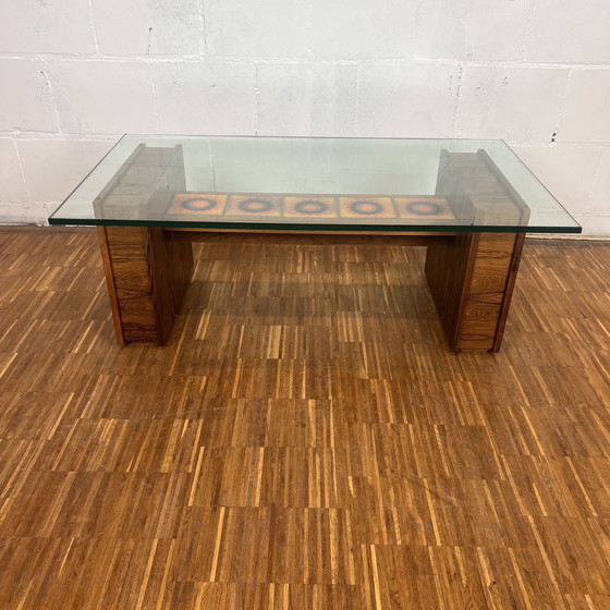 Image 1 of Mid Century Glastisch, 1970er Jahre