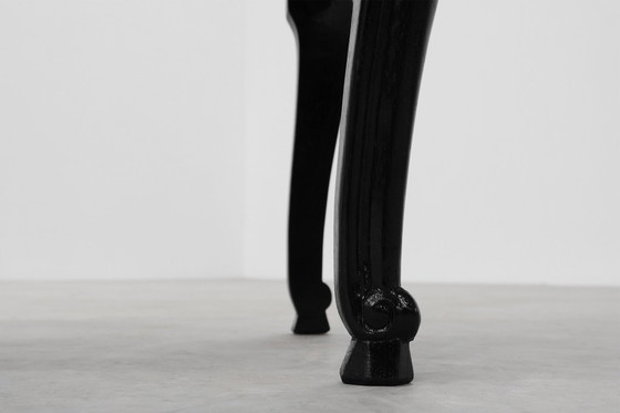 Image 1 of Cómoda estilo Luis XV en roble lacado en negro, Francia, años 50