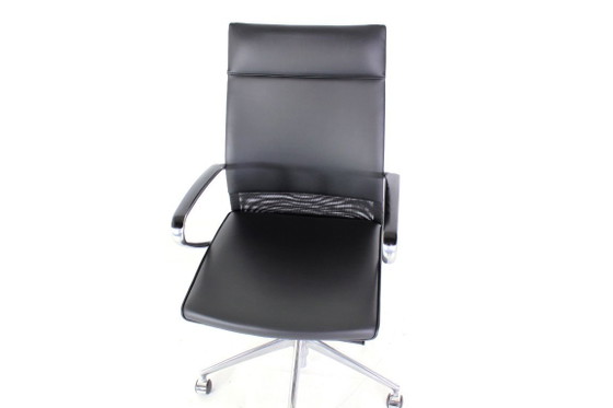 wie Neu! Art Collection Executive Desk Chair, Luxus Schreibtischstuhl Premium Leder, Chrom, Aluminium (photo 16 of 18)