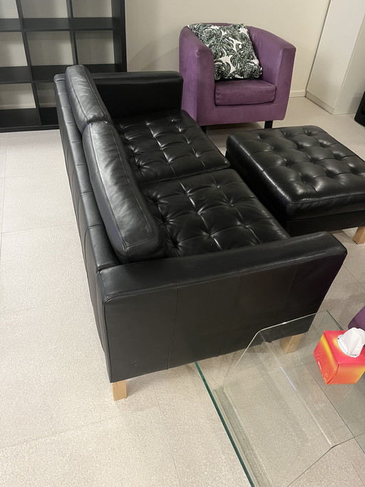 IKEA Leren Bank Met Hocker