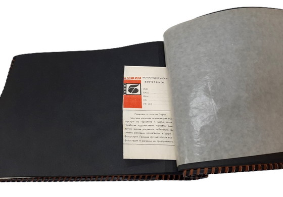 Image 1 of Album fotografico vintage di grandi dimensioni con copertina in pelle, mai usato