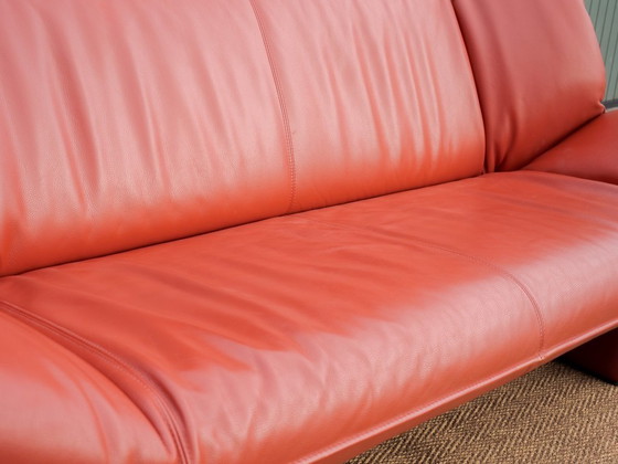 Image 1 of Leolux Tango | Canapé design 3 places | Cuir rouge | Vintage