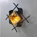 Wall lamp Brutalist 1960s Tom Ahlström & Ehrlich Murano cast iron mid century