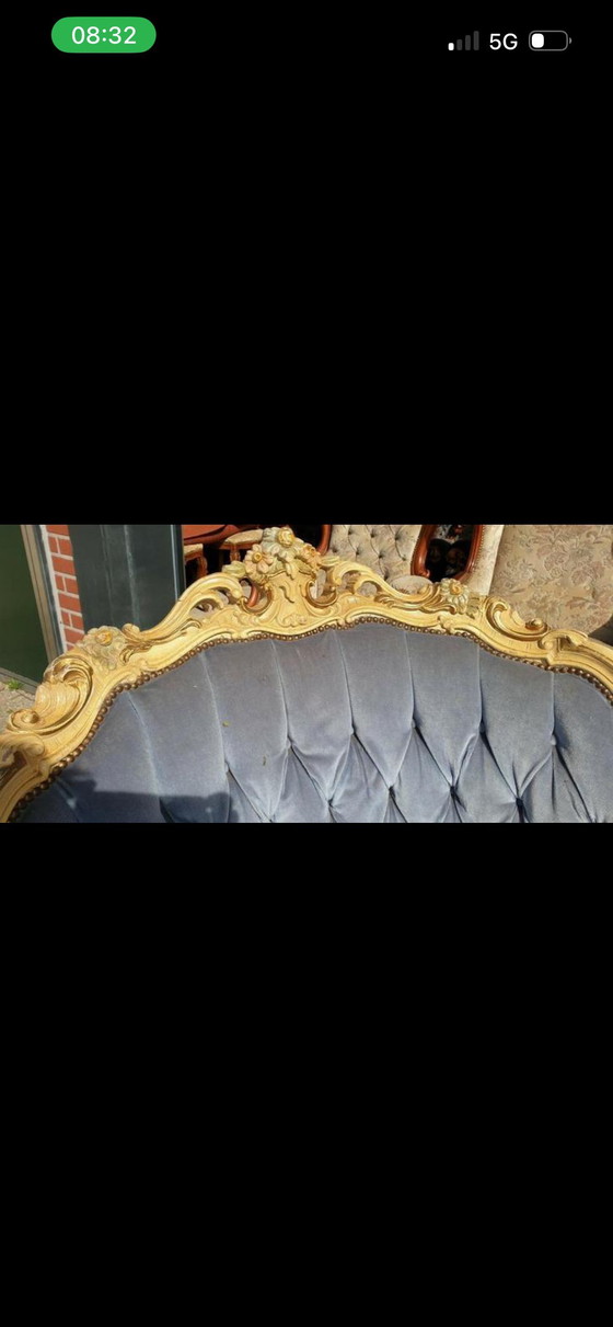 Image 1 of 2 fauteuils baroques Louie Seize blancs antiques