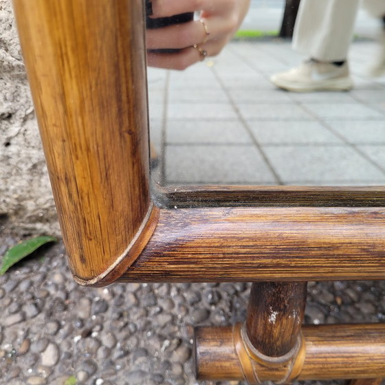 Image 1 of Koloniale spiegel met bamboe frame, 1900 - Frankrijk