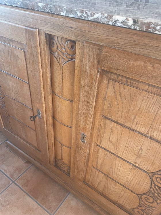 Buffet, miroir, vitrine, table et 6 chaises – Buffet bas, Wood (photo 7 of 10)