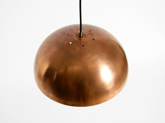 Image 1 of Bellissima lampada a sospensione originale italiana in stile Mid-Century Modern in rame