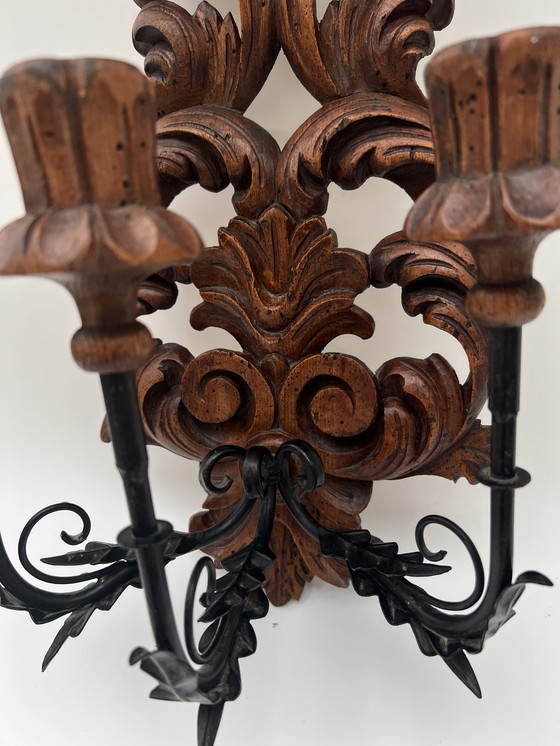 Image 1 of Candelabro de pared histórico de estilo rococó