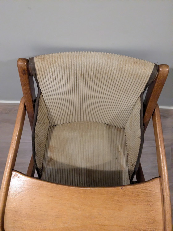 Image 1 of Vintage houten kinderstoel, Wehrli, inklapbaar antiek retro