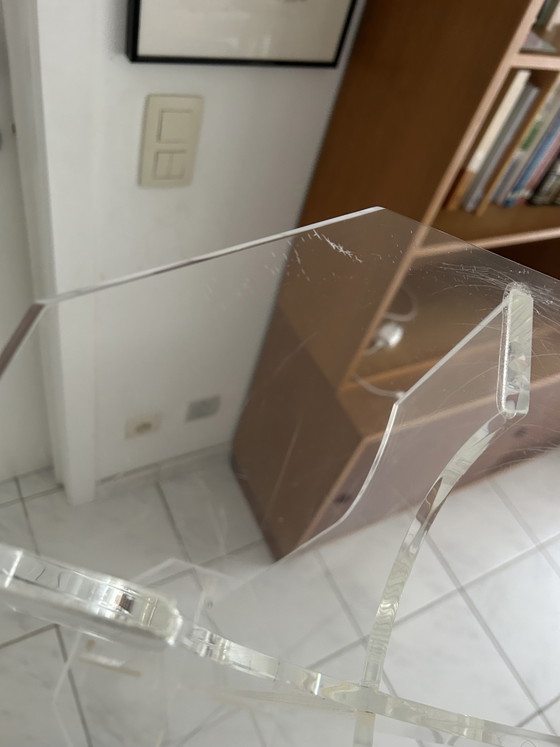 Image 1 of Supporto per piante vintage con colonna in plexiglass