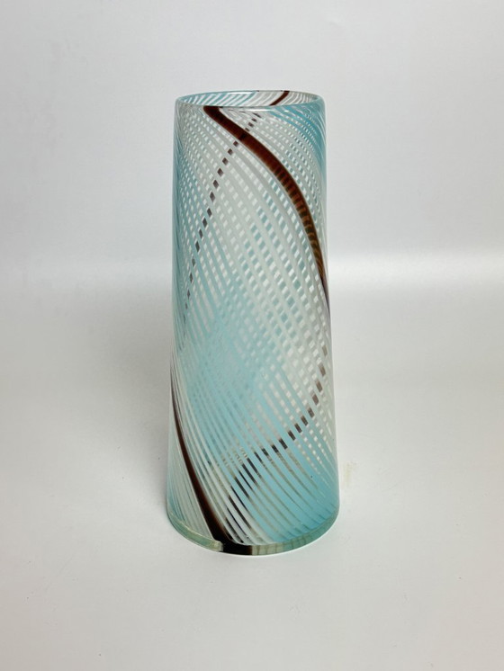 Image 1 of Murano Crystal Glass Italian Vase 'A Trina' Designed by Dino Martens for Aureliano Toso. Italy 1970s.