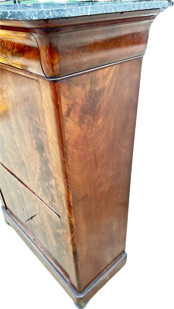 Image 1 of Antieke Biedermeier Secretaire – 19e eeuw – Mahonie – Zeer fraaie uitstraling