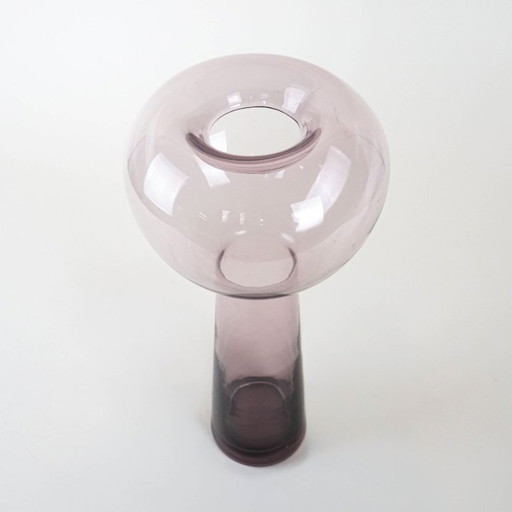 Vase en verre, design italien, années 1970, fabriqué en Italie