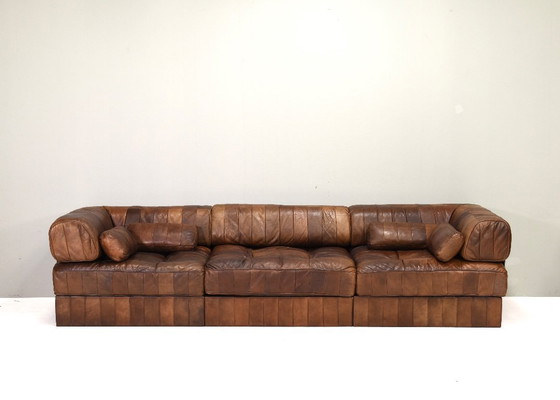 Image 1 of De Sede DS88 Sectional Sofa in Cognac Brown Leather - Switzerland, 1970s