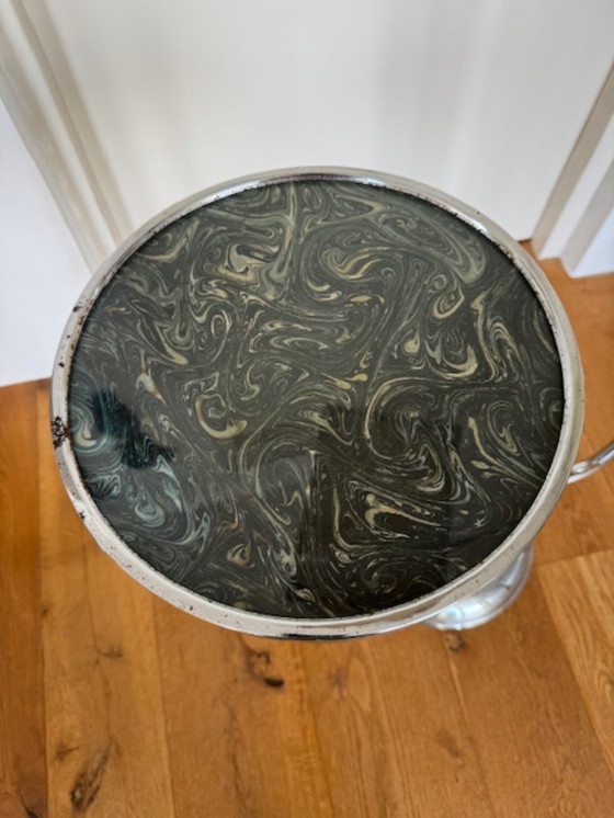 Image 1 of Birdcage with stand, chrome, vintage/Art Deco