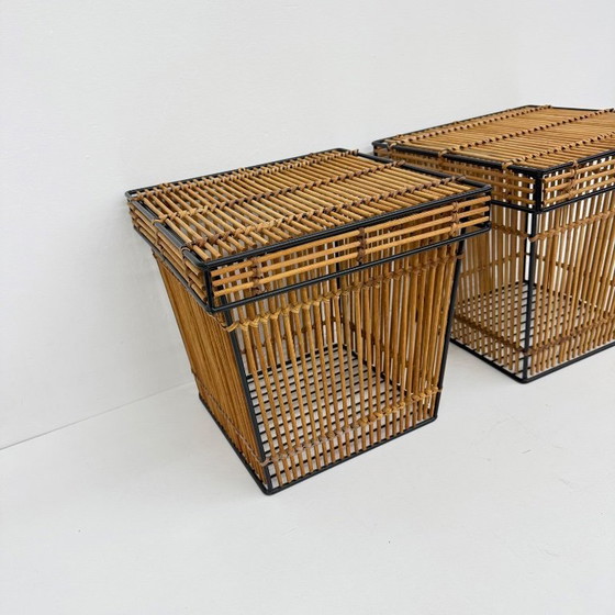Image 1 of Set of 2 Storage Baskets by Dirk van Sliedregt for Rohé, Netherlands 1960s