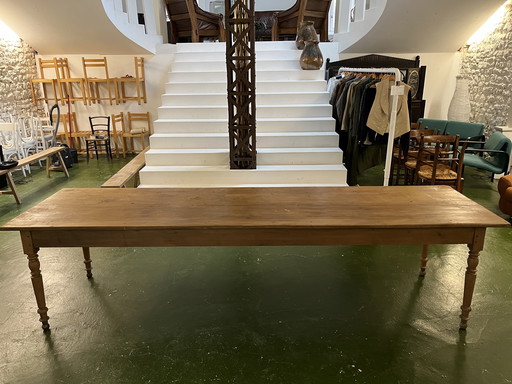 Table à manger en pin de 3 mètres