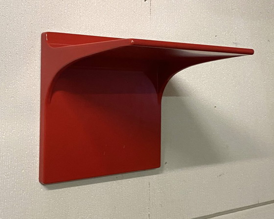 Image 1 of Scaffale a parete rosso di Rudolf Horn 1968